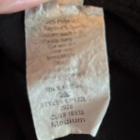 FASHION Allover Print Sexy High Low Cutout Shredded Back Long Sleeve Tee Size M - Picture 5 of 6